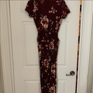 Floral pants romper